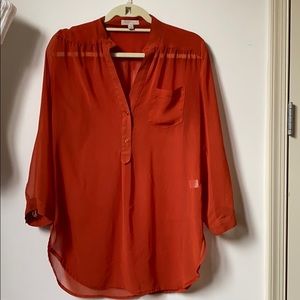 Sheer Bunrt Orange Tunic